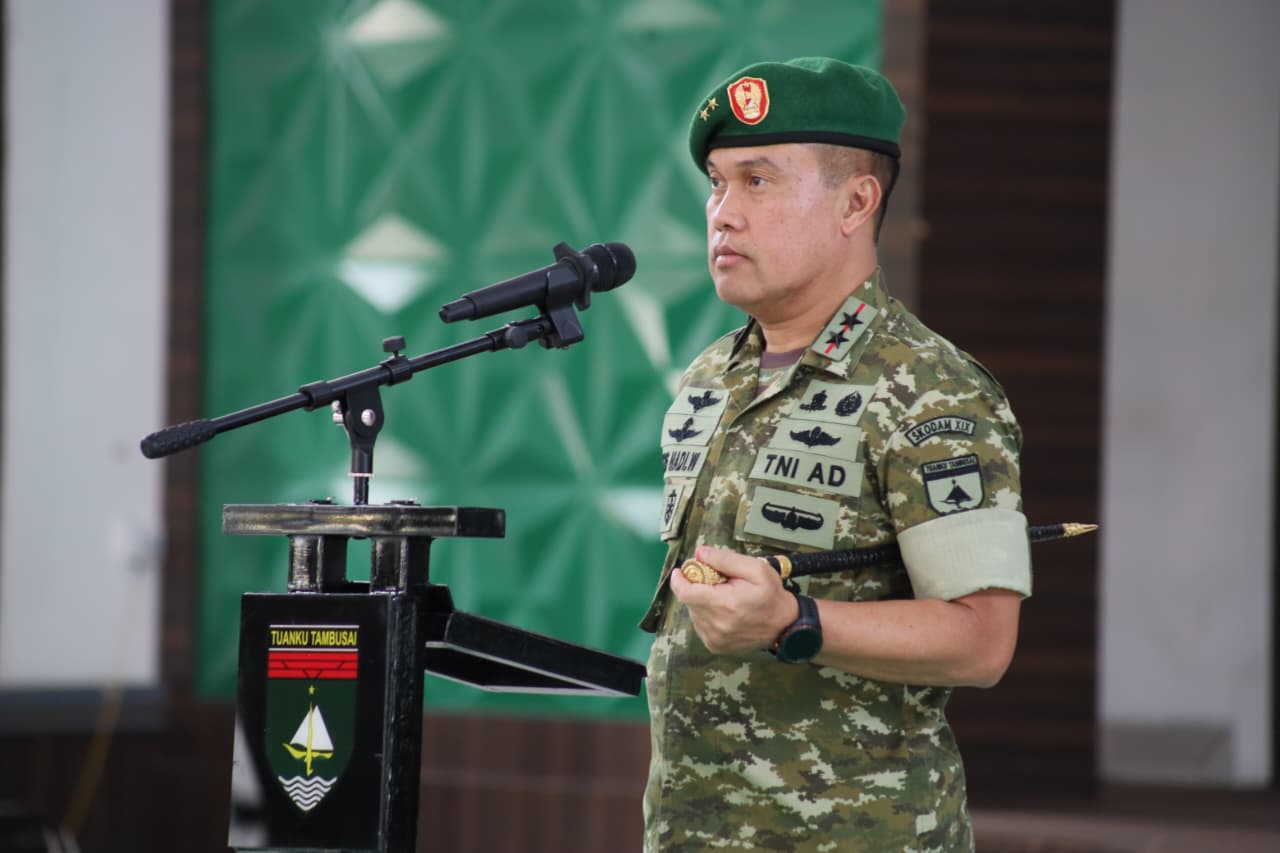 Pangdam XIX/Tuanku Tambusai Pimpin Kenaikan Pangkat 41 Perwira Menengah, Tegaskan Amanah dan Tanggun